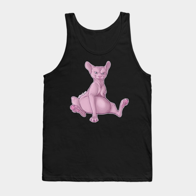 Sphynx Cattitude Tank Top by TaksArt